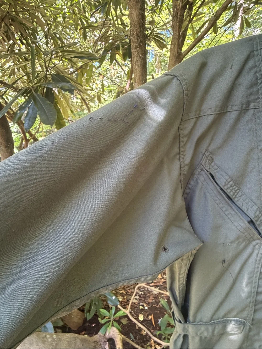 Authentic USAF CWU-27/P Sage Green Flight Suit 42R Glenn Berry 1978